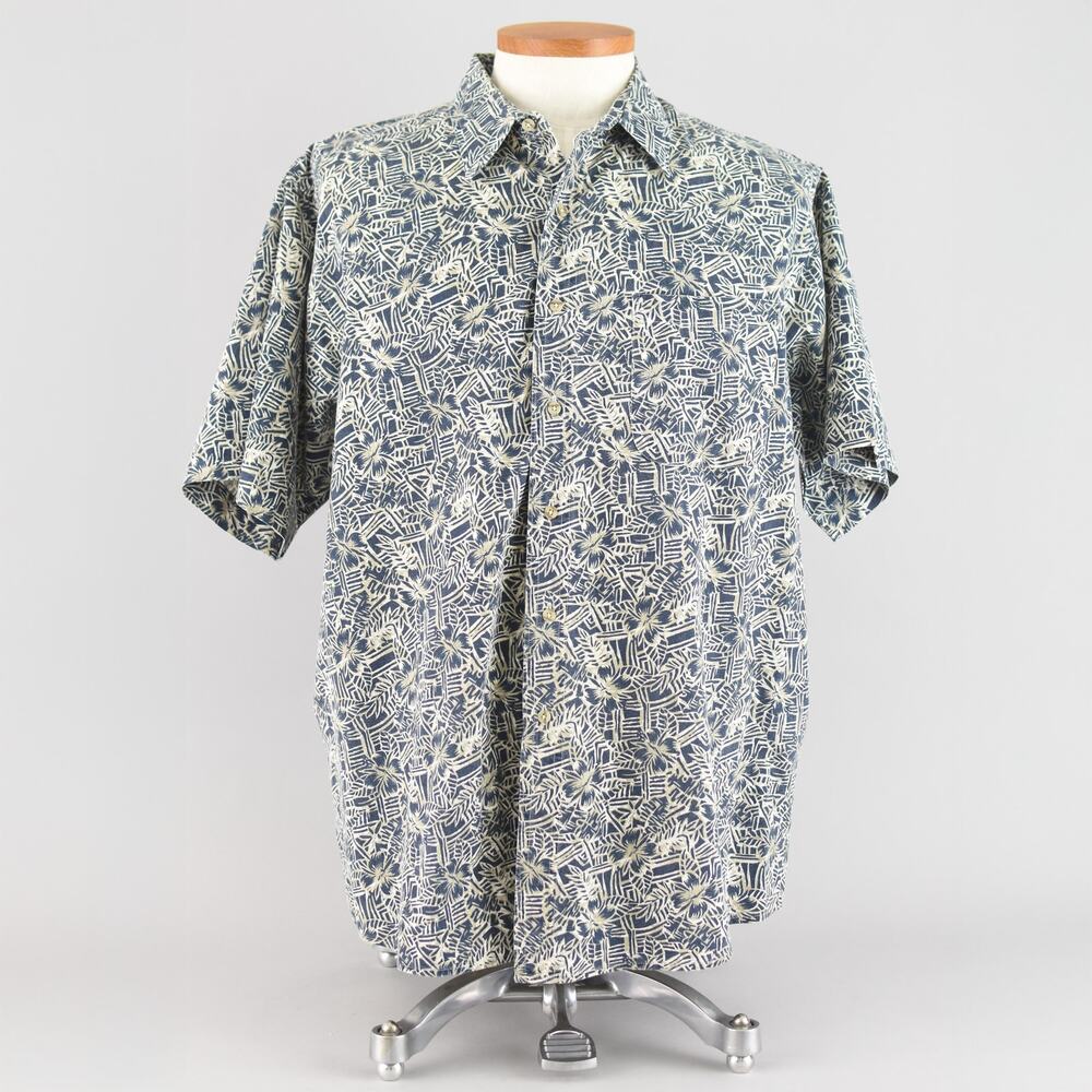Vintage 90s David Taylor Blue Button Down Dress Shirt Men's Large